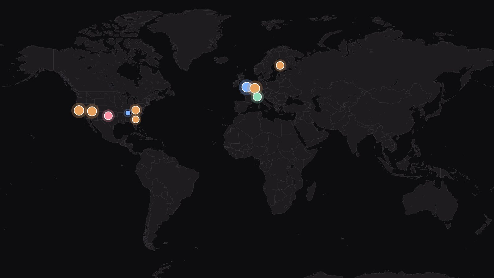 World map of Woodsnaps photo locations